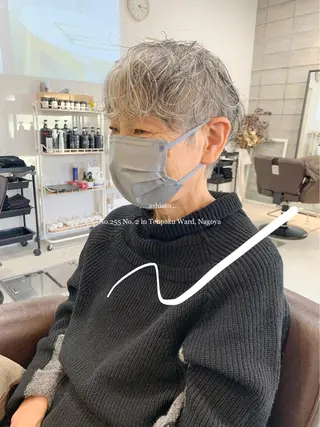 ショート パーマ 新海 芳樹のヘアスタイル