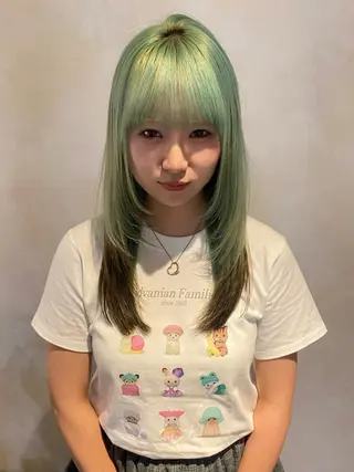 セミロング カラー ニュアンス/透明感 /似合わせ綾人🌈のヘアスタイル