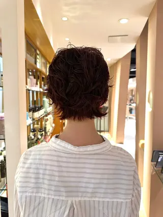 ショート 青木龍樹/パーマモデ ル/似合わせパーマのヘアスタイル