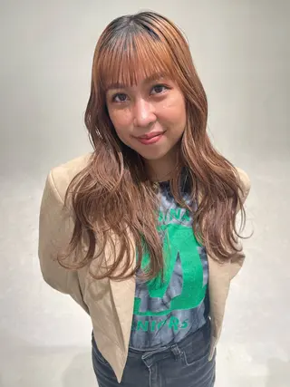 ロング カラー 🎀ミルクティー/暖 色×レイヤー/マリアのヘアスタイル