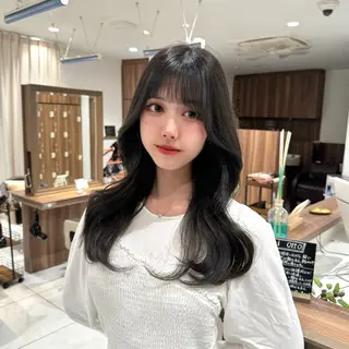 ロング カラー 🩷渋谷/韓国レイヤ ー/艶髪/Sayaのヘアスタイル