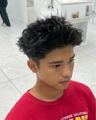 ショート カラー パーマ メンズ Ace men's salon 岡崎店所属・水谷 璃温のヘアスタイル