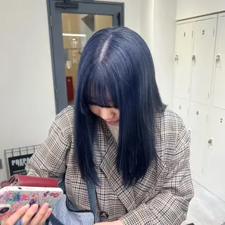 セミロング カラー いろあそび所属・ショート/ウルフ カットモデル募集のヘアスタイル