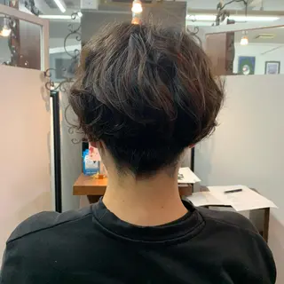 ミディアム パーマ メンズ lil所属・月館 怜奈のヘアスタイル