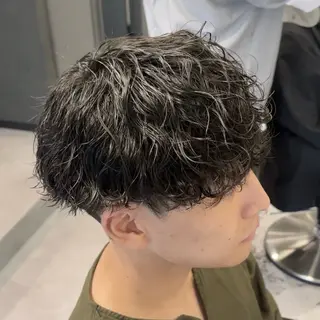 ショート パーマ メンズ 🐺ウルフ特化🐺 毛流れパーマ/Ryoのヘアスタイル