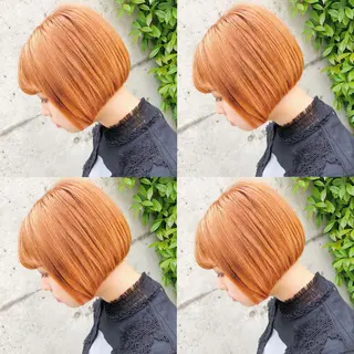 ショート カラー ヘアアレンジ メンズ キッズ 💟Chloe原宿店 🩶ハイトーンのヘアスタイル