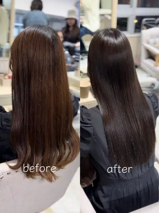 ロング 神戸で縮毛矯正/髪質 改善/お任せくださいのヘアスタイル