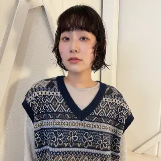 ショート パーマ 野村矩樂/パーマ /縮毛矯正のヘアスタイル