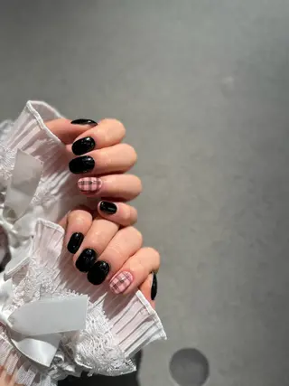 ネイル I-nailロング /ワンホン/キラキラのネイルデザイン