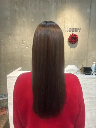 ロング パーマ うるつやストレート パーマ🫧ちひろ🫧のヘアスタイル