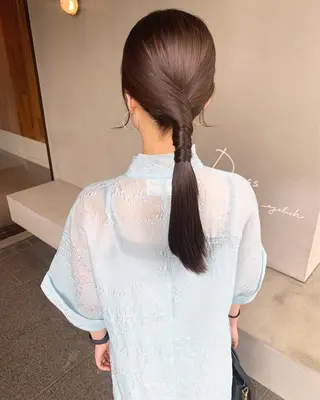 ロング ヘアアレンジ ブリーチ/アレンジ 天満/chihiroのヘアスタイル