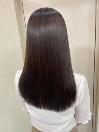 セミロング パーマ 髪質改善/縮毛矯正 /ブリーチ矯正/岡部のヘアスタイル