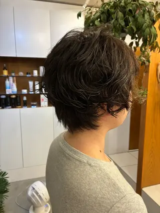 ショート パーマ aen parlor所属・💐レイヤー/暖色 /りゅーき💐のヘアスタイル