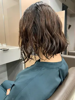 パーマ ボブパーマコテ巻き風 パーマNo1深江秀平のヘアスタイル