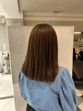 セミロング カラー ナチュラル/韓国💎 haruka 💎のヘアスタイル