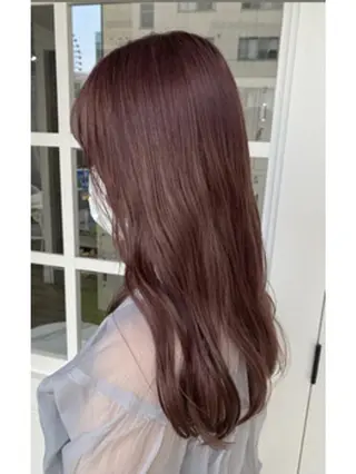 カラー パーマ ヘアアレンジ セミロング ヘアケア特化型サロン newi 梅田のヘアスタイル