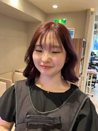 ミディアム カラー dogstar小林諒 レイヤー/パーマのヘアスタイル