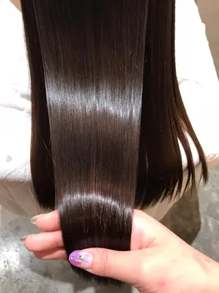 ロング カラー 髪質改善×矯正🫧 韓国ヘアasamiのヘアスタイル