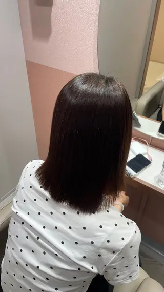 ミディアム ブリーチ/縮毛矯正/ 韓国/💗ホノカ💗のヘアスタイル