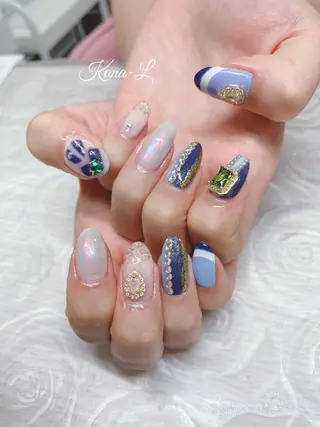 カラー ネイル 芦辺 香奈のネイルデザイン