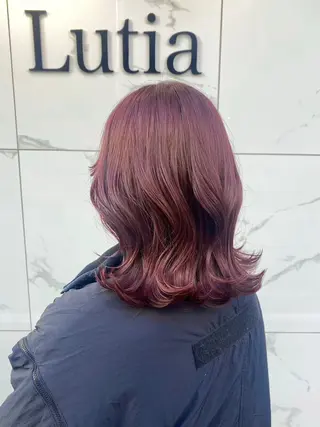 セミロング 羽柴幸生✨透明感 カラー✨のヘアスタイル