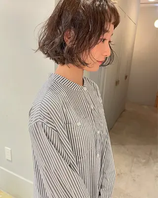 ショート パーマ ショート/ボブ/ パーマ/柏原良亮のヘアスタイル