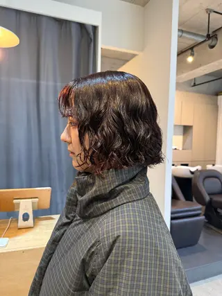 ミディアム デジタルパーマ/ ウェーブパーマ/神野のヘアスタイル