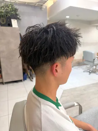 パーマ メンズ Nest千葉颯 パーマモデル募集のヘアスタイル