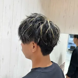 ミディアム カラー パーマ メンズ 中嶋 紘夢のヘアスタイル