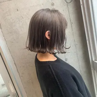 ミディアム hoNua. 栄/透明感カラーのヘアスタイル