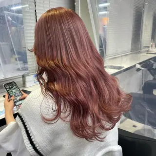 ロング カラー ヘアアレンジ ピンク・ベージュ🩰 カラー🫧とらのヘアスタイル