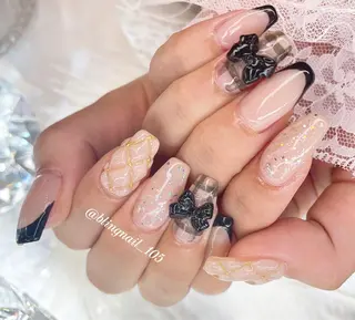 ネイル 23時まで❤︎韓国、 ワンホンネイルのネイルデザイン