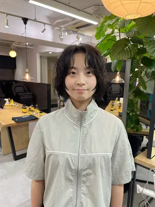 ショート パーマ レイヤーパーマ＊ 顔まわり似合わせのヘアスタイル