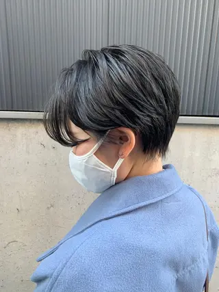 ショート コテ巻きパーマ/韓国 パーマ/佐野のヘアスタイル