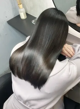 セミロング 新宿/縮毛矯正/ カラー/羽生沢のヘアスタイル