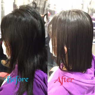 セミロング パーマ Annon プライベートサロンのヘアスタイル