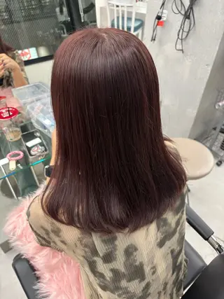 セミロング カラー 羽エクステ/シール エクステ/横浜駅5分のヘアスタイル