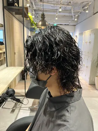 ミディアム パーマ メンズ 【パーマ満足度No. 1🥇】宮脇 大樹のヘアスタイル