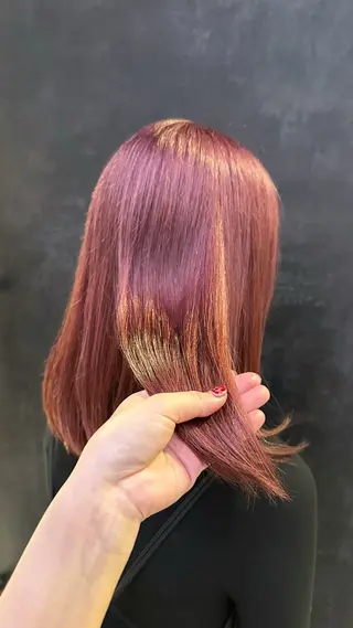 ミディアム カラー 縮毛矯正/レイヤー /カラー🎀おぐりンのヘアスタイル