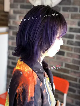 ミディアム カラー ヘアアレンジ ✖️リーアキト LEEAKITO✖️のヘアスタイル