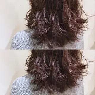ミディアム カラー パーマ ヘアアレンジ 【ツヤ髪美容師】 ツダケイスケのヘアスタイル