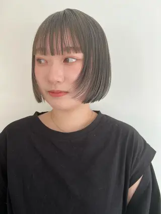 ミディアム ブリーチカラー🎀 韓国風/寺門美優のヘアスタイル