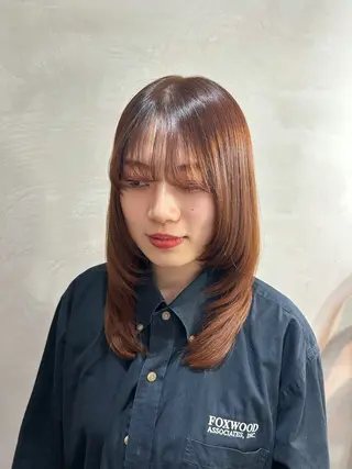 ミディアム La fith hair luxe 門前仲町店所属・透明感/暖色カラー 💖【Misaki】のヘアスタイル