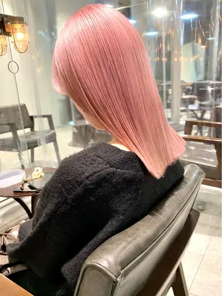 ミディアム カラー ヘアアレンジ ハイトーン/美髪矯正 🍃大江拓実のヘアスタイル