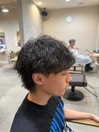 ミディアム パーマ メンズ men's quru.所属・🔥KOSEI🔥 メンズパーマ特化のヘアスタイル