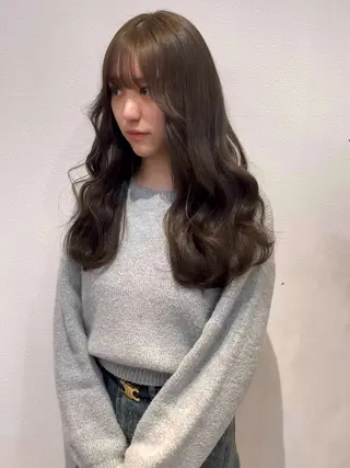 ロング カラー 盛れる顔まわり✨🎀 モテカラー別所好葉のヘアスタイル