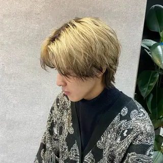 ミディアム カラー メンズ 🐺森 雄飛/メンズ 韓国ヘアのヘアスタイル