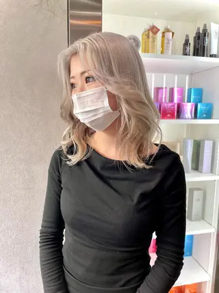 カラー スミレ /アレンジ /コーンロウ/メンズのヘアスタイル