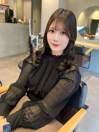 セミロング カラー パーマ ヘアアレンジ 佐藤優太朗 似合わせ/髪質改善のヘアスタイル