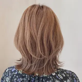 ミディアム On所属・顔まわりカット🌟 くびれヘア/寺門遥輝のヘアスタイル